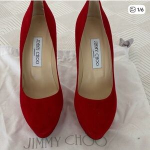 Jimmy Choo Vibrant Red Heels